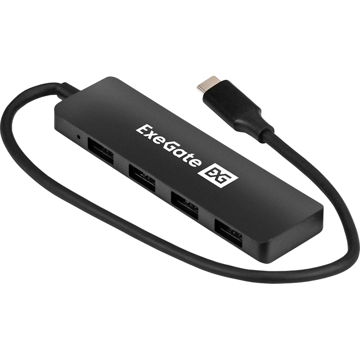 Концентратор USB хаб ExeGate (EX296929RUS) DUB-4CP/3 4-в-1 черн - фото 2