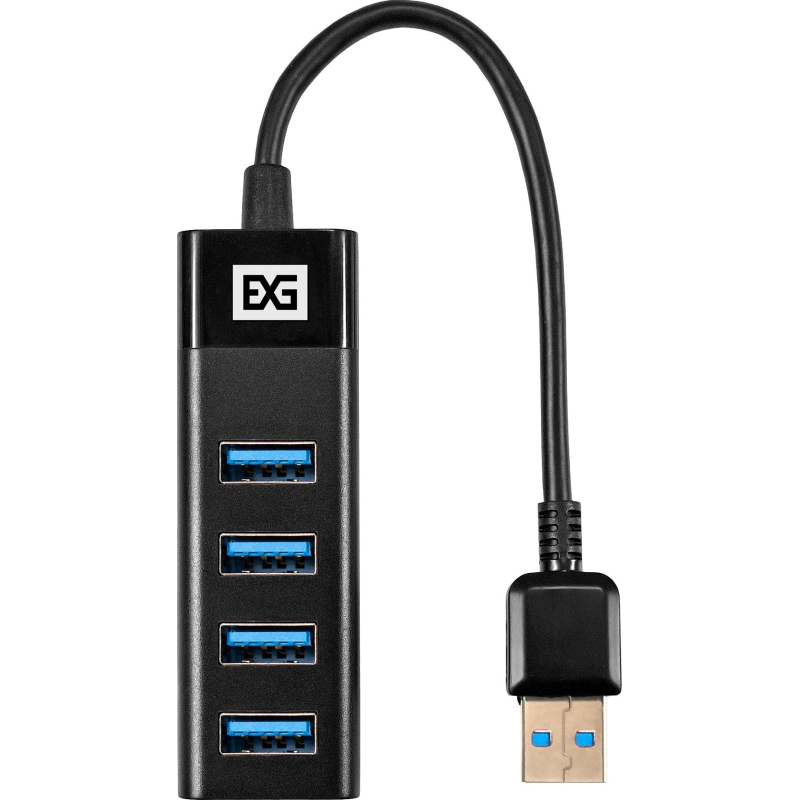 Концентратор USB хаб ExeGate (EX296925RUS) DUB-4TP 4-в-1 черн - фото 3