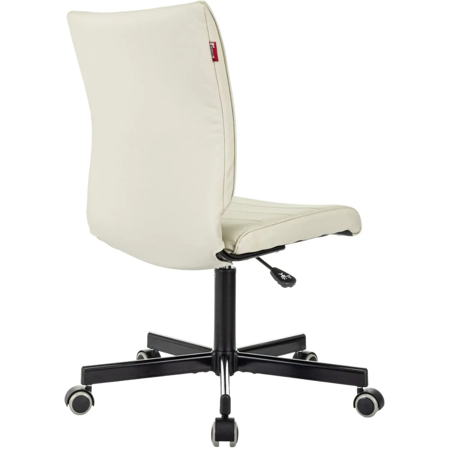 Кресло VB_EChair 303 PU слоновая кость эко.кожа крестов. металл черный - фото 5