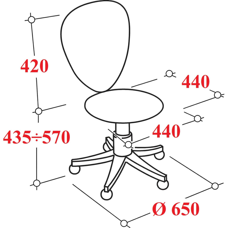 Кресло VB_EChair 303 серо-голубой Light-28 крестов. металл черный - фото 10