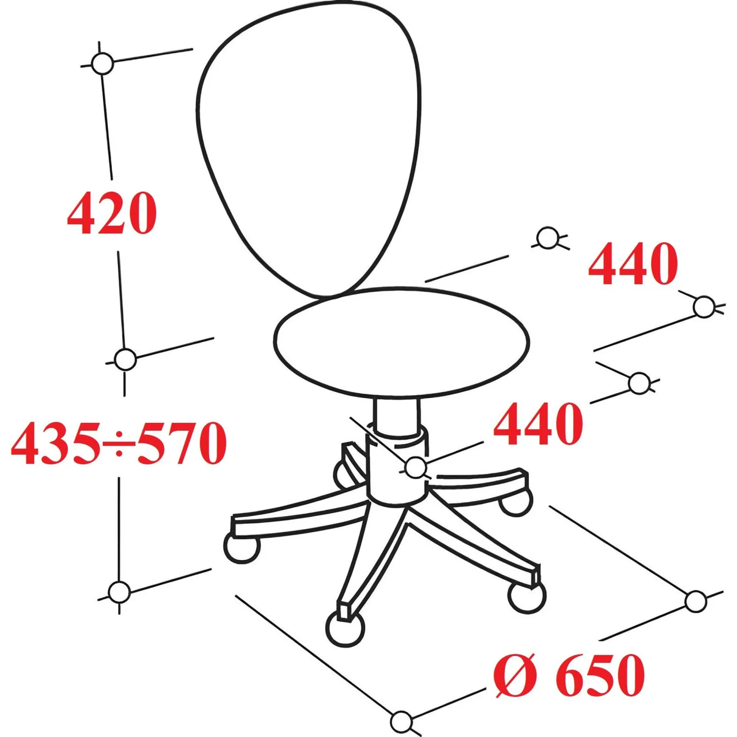 Кресло VB_EChair 303 серо-голубой Light-28 крестов. металл черный - фото 11