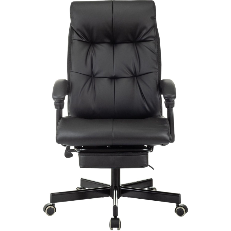 Кресло VB_EChair 624 PU PM черный эко.кожа  подст.для ног - фото 2