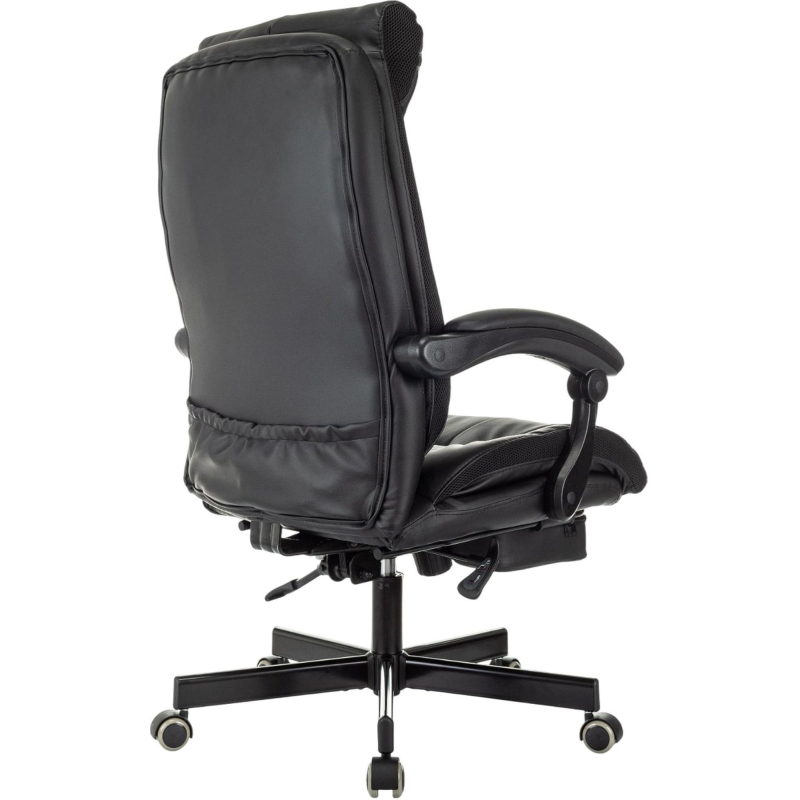Кресло VB_EChair 624 PU PM черный эко.кожа  подст.для ног - фото 4