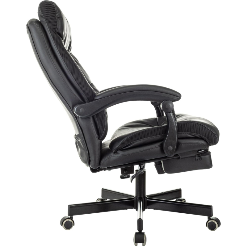 Кресло VB_EChair 624 PU PM черный эко.кожа  подст.для ног - фото 6