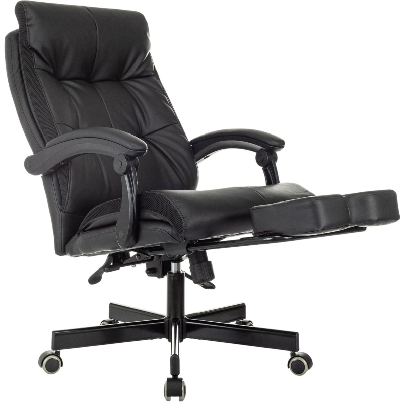 Кресло VB_EChair 624 PU PM черный эко.кожа  подст.для ног - фото 8