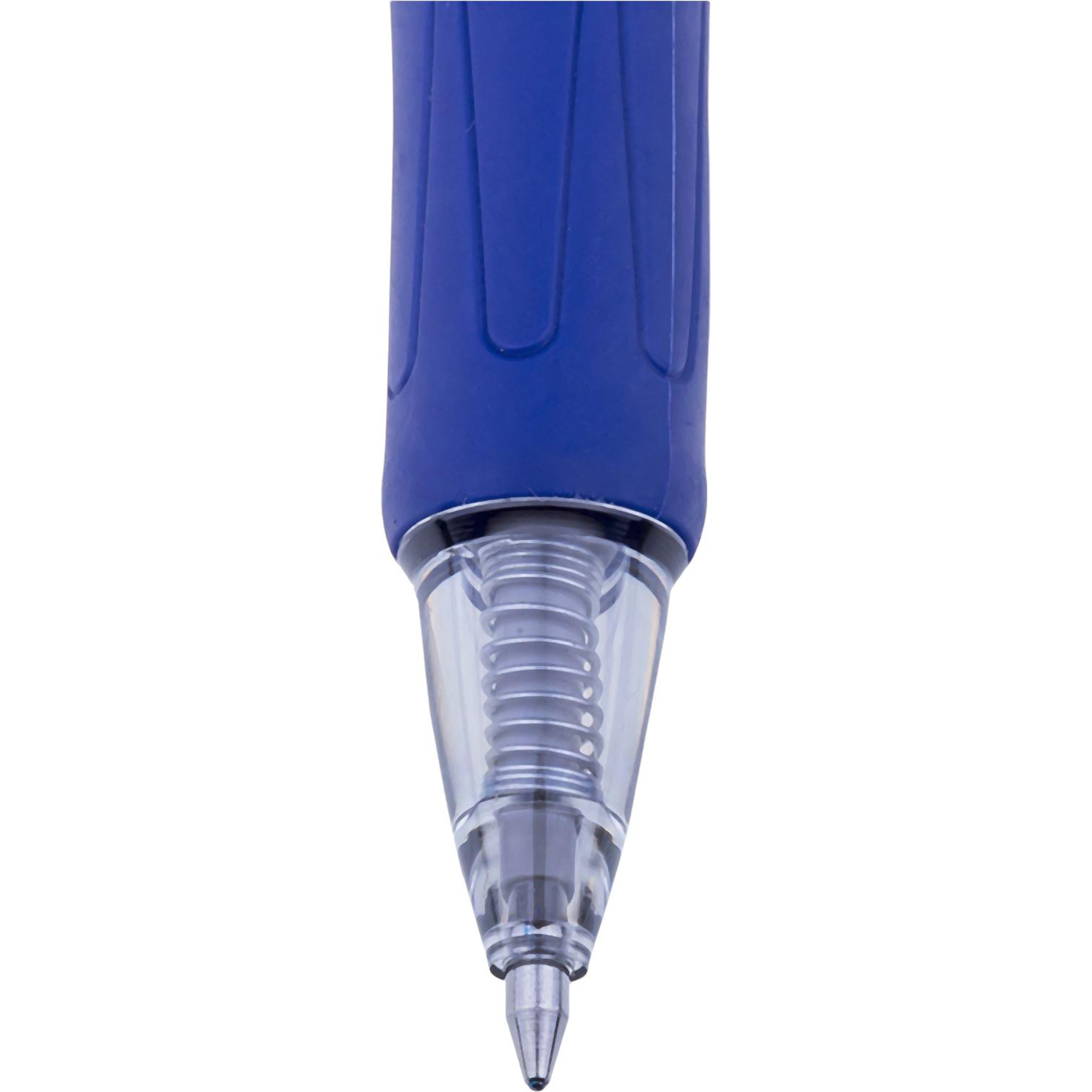 Ручка гелевая автомат. CROWN AJ-5000R 0,7мм. Автомат. рез. манж. син - фото 3