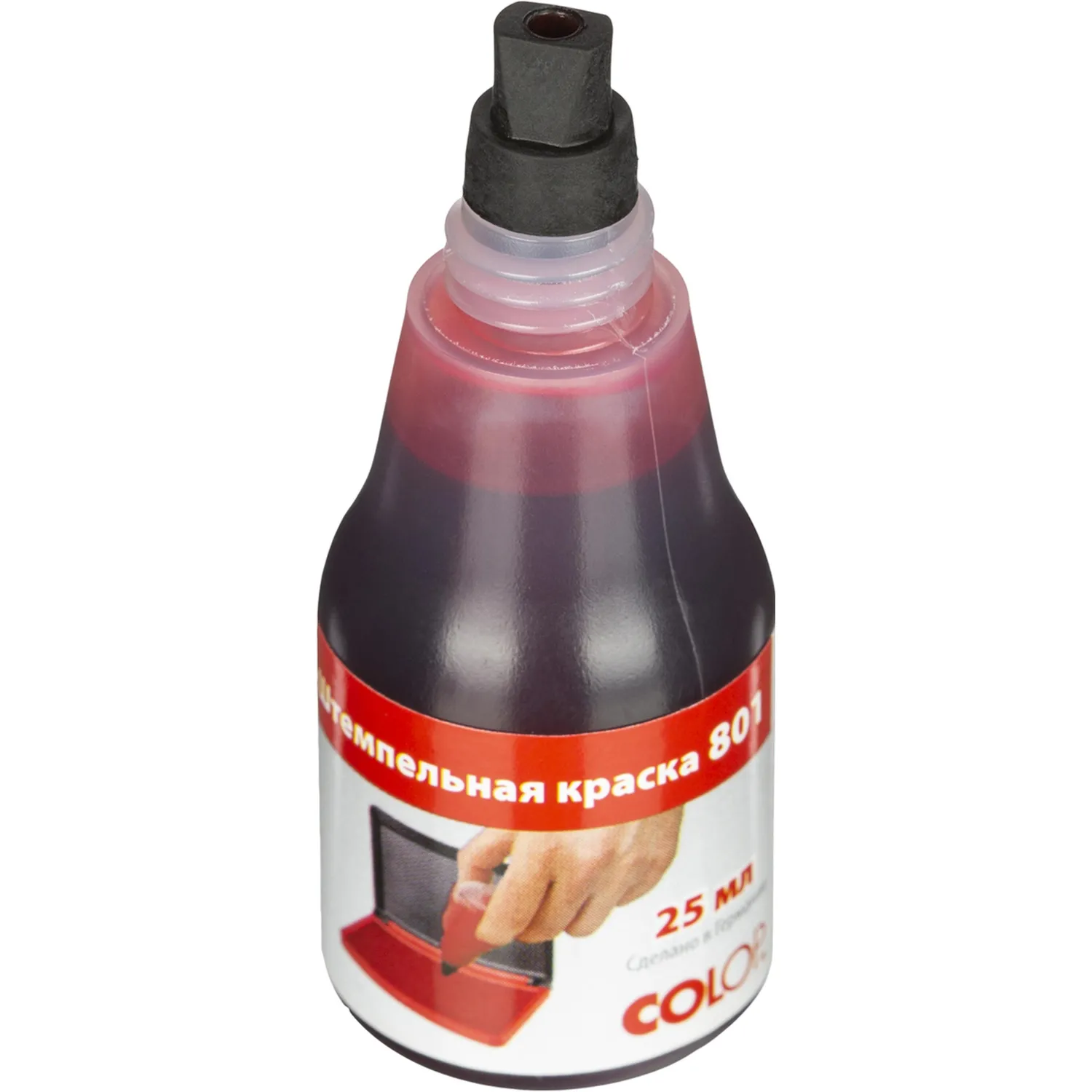 Краска штемпельная 801 на вод.-глиц.осн.красн.25мл (аналог 7011)Colop Герма - фото 2