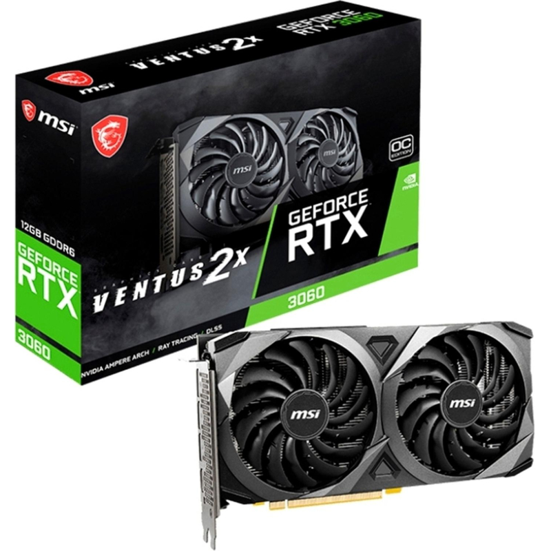 Видеокарта MSI RTX 3060 VENTUS 2X OC RU LHR 12Gb 1680/15000Mhz - фото 5