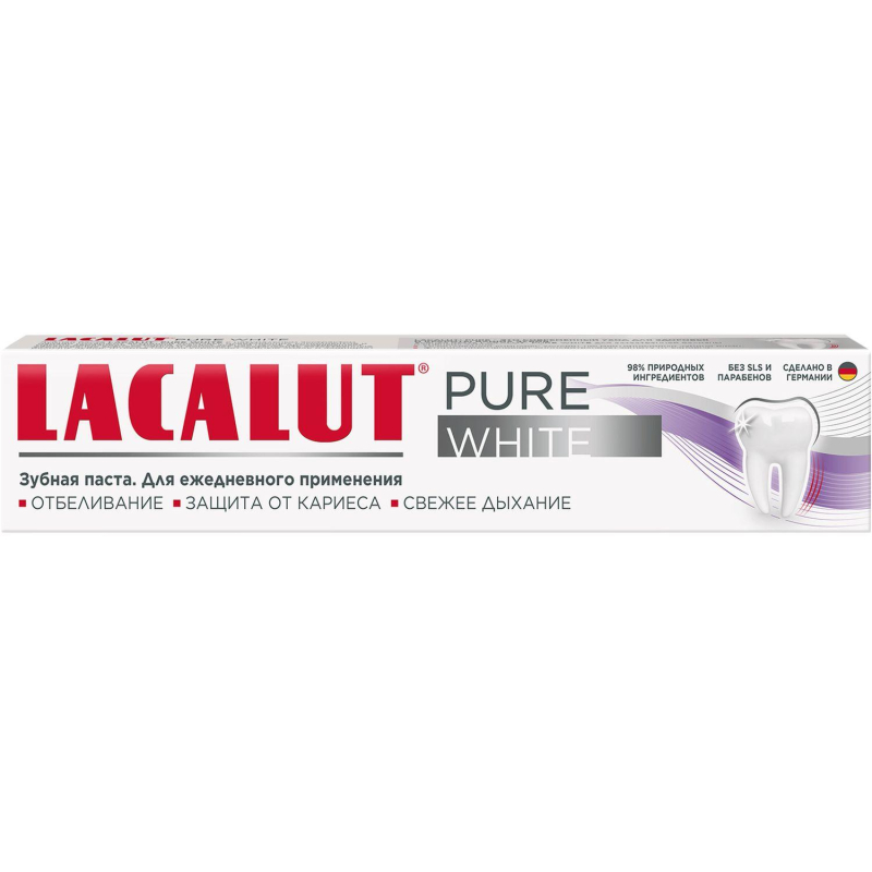 Зубная паста Lacalut pure white 75 мл - фото 3