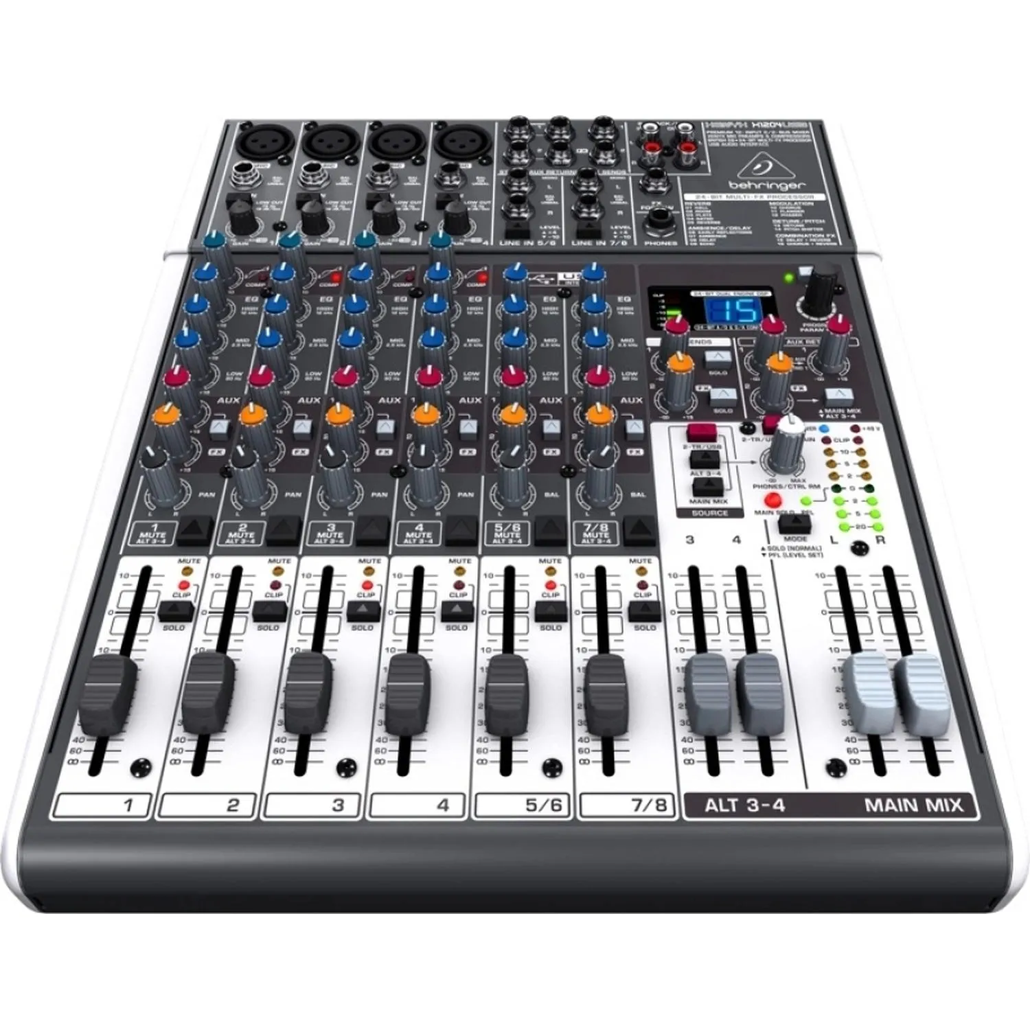 Микшерный пульт Behringer 1204USB, 4 моновхода, 2 стерео, 2 AUX-шины, USB - фото 2