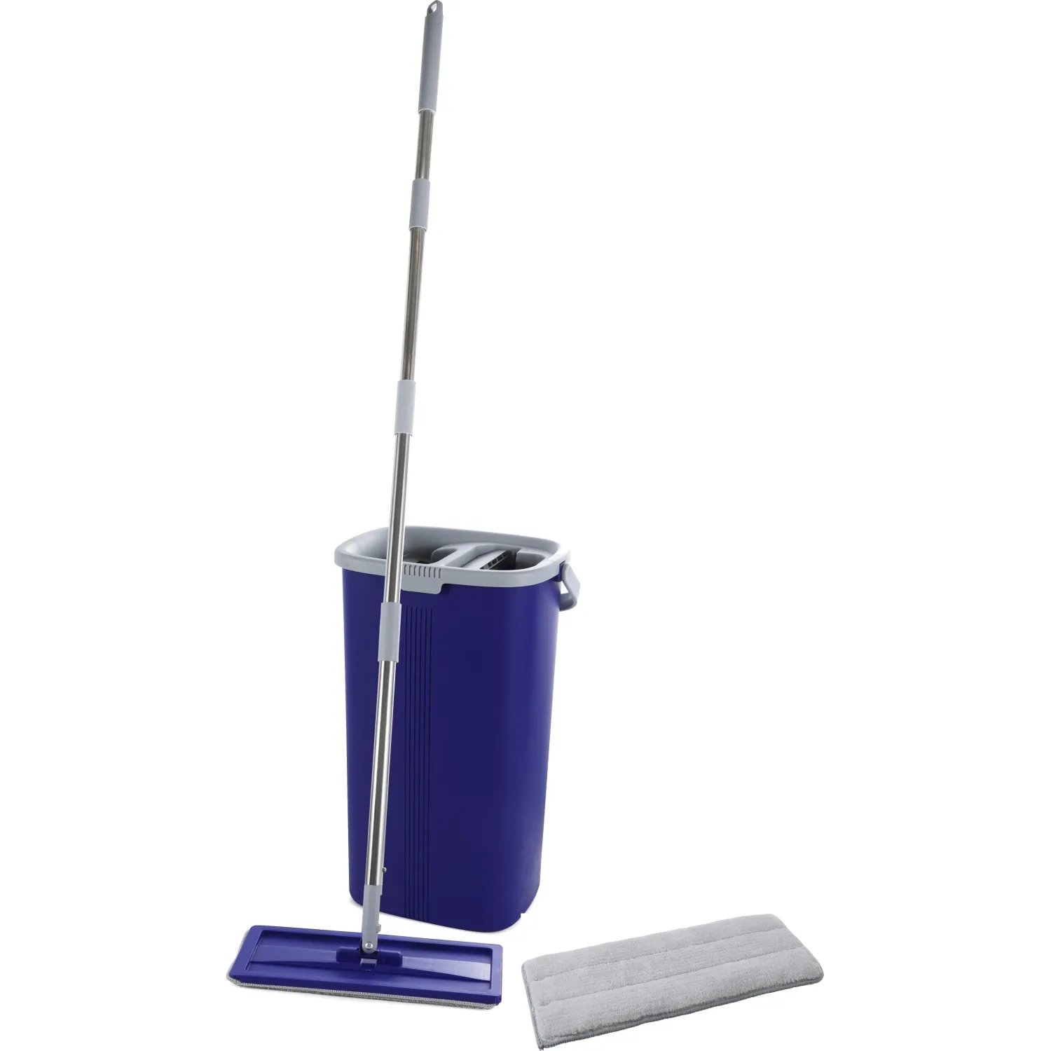 Набор для уборки Luscan (швабра, ведро с отжимом 4 л, 2 насадки МОП) - фото 1