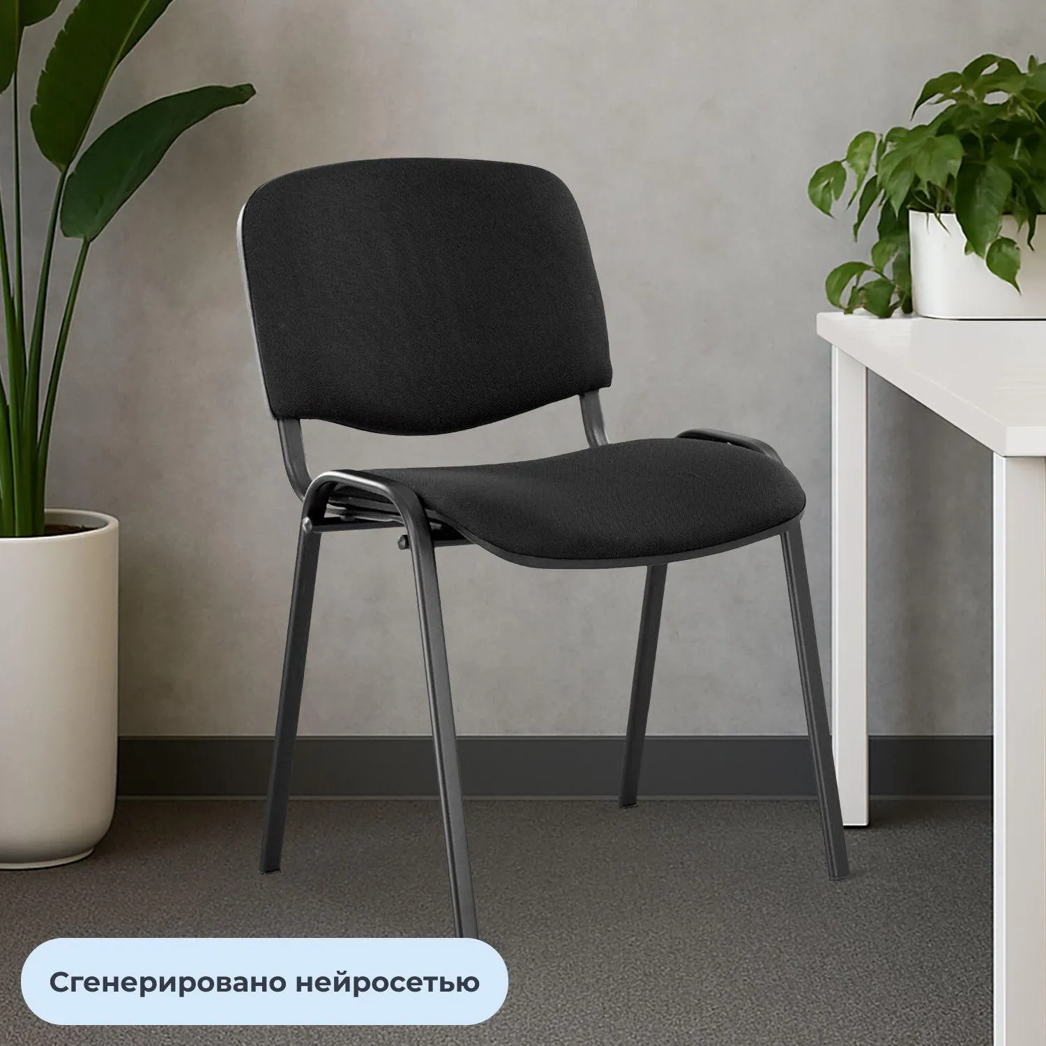 Стул 0MX_UA_EChair Rio(ИЗО/ISO) черн, ткань черная С-11 - фото 6