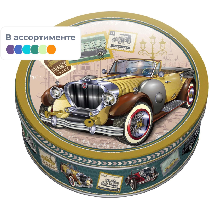 Печенье Regnum Ретромобиль сдобное ж/б 400г МС-4-47 - фото 1