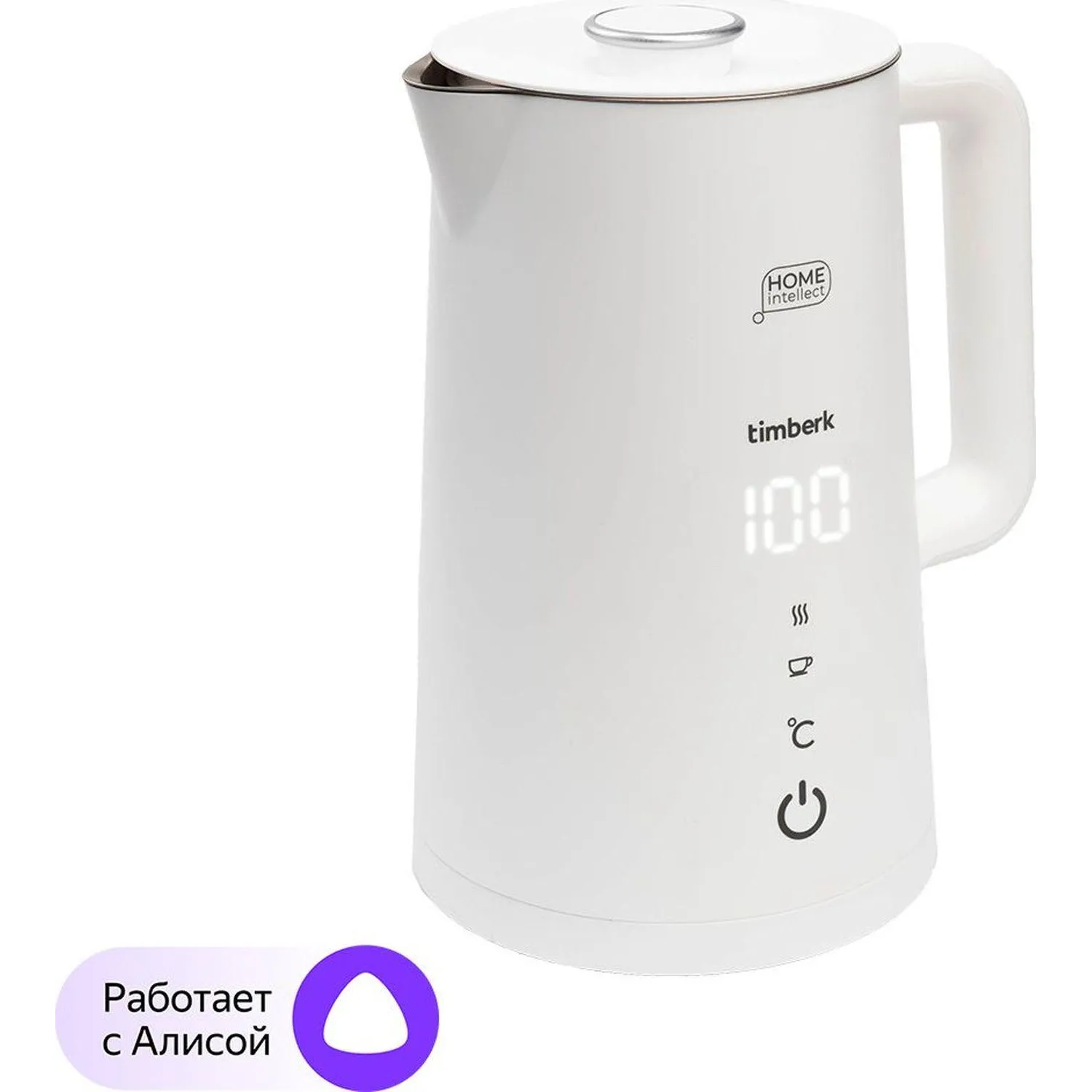 Чайник Timberk T-EK21S103WF, электрический с Wi-Fi,2200Вт, 1.7л, белый - фото 4
