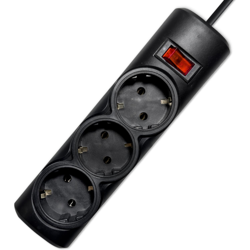 Сетевой фильтр PROGIX PG339 3р/10м/2,2кВт/10А заземление, черный,ПВС 3х0.75 - фото 2