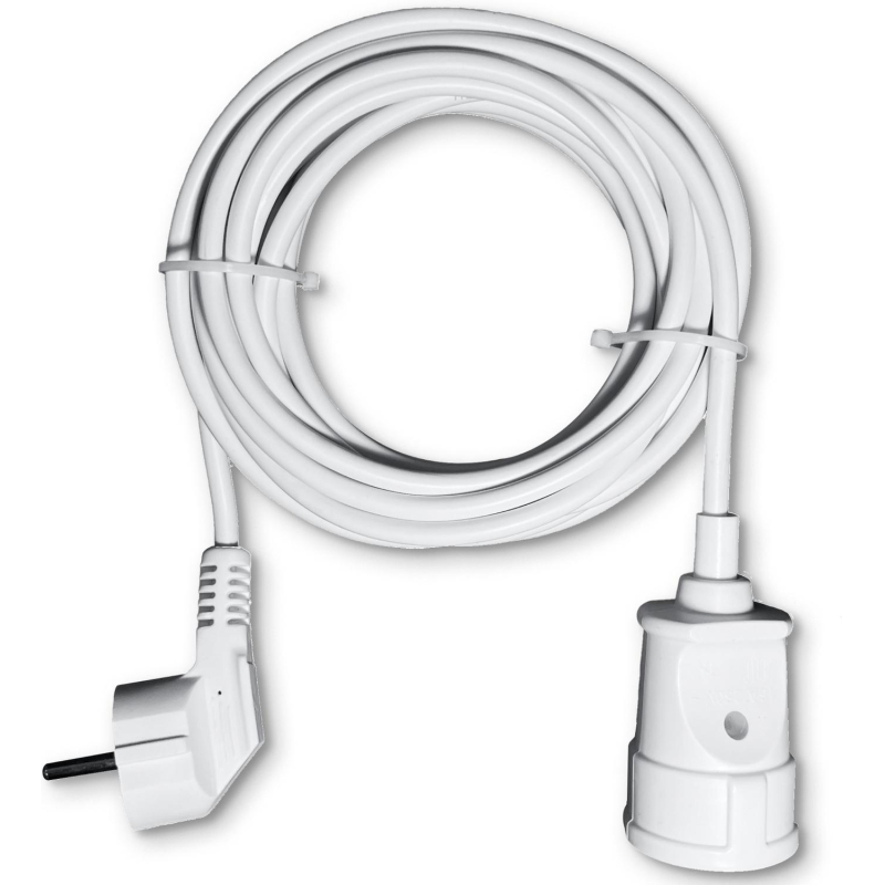 Удлинитель PROGIX PG114 1р/10м/1,5кВт/6А заземление, белый, ПВС 3х0.75 - фото 1