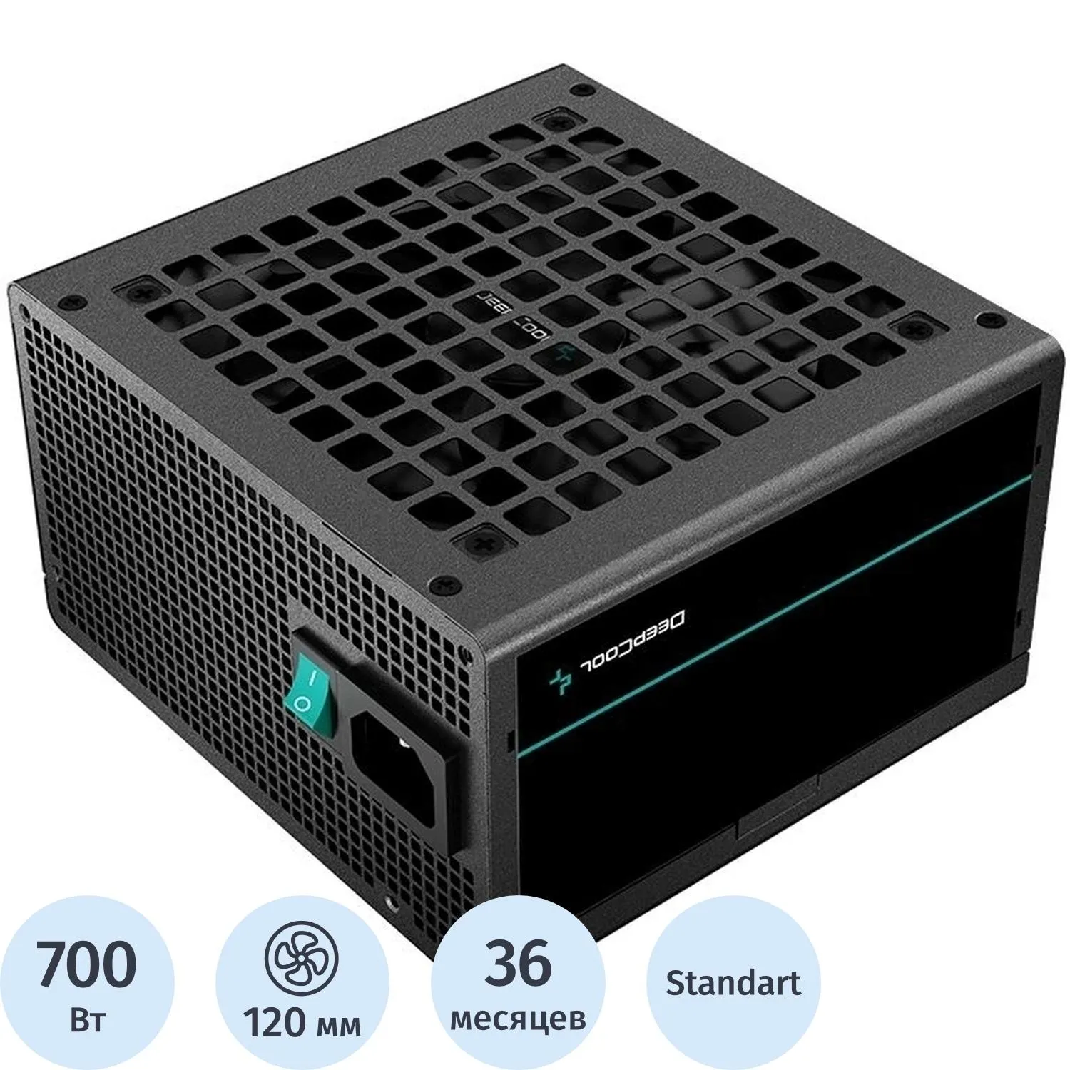 Блок питания Deepcool ATX 700W PF700 V2 80+(20+4pin)APFC 120/fan 6xSATA RTL - фото 1