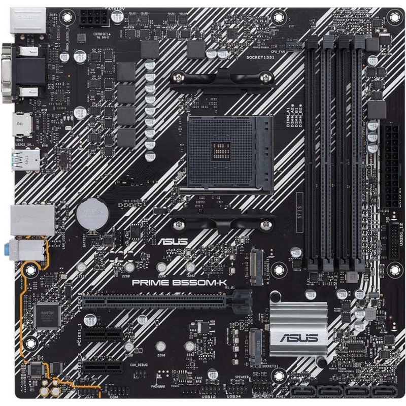Материнская плата Asus PRIME B550M-K Soc-AM4 AMD 4xDDR4 mATX - фото 1