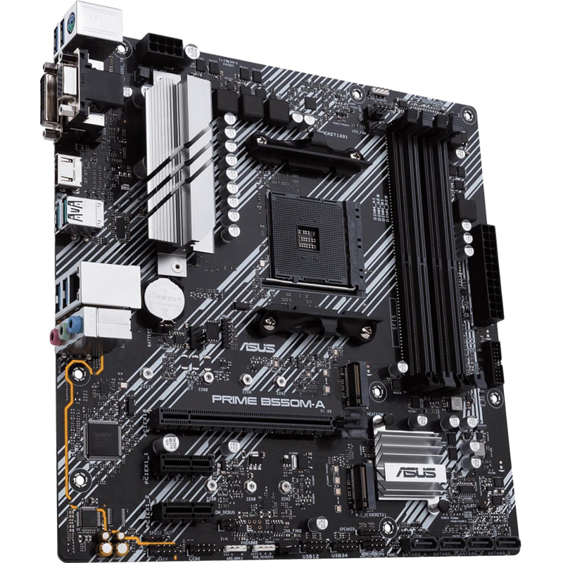 Материнская плата Asus PRIME B550M-K Soc-AM4 AMD 4xDDR4 mATX - фото 2