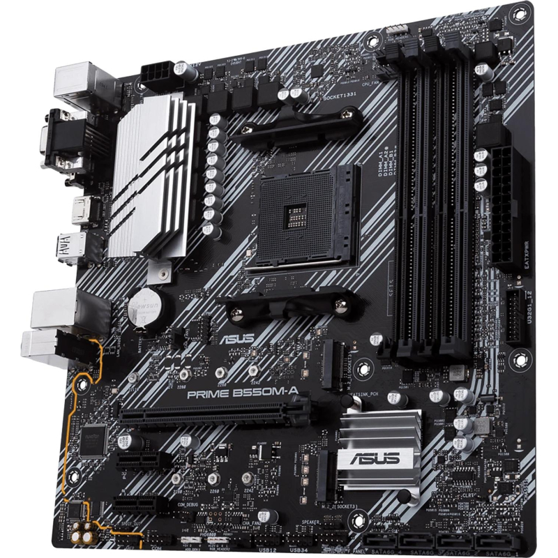 Материнская плата Asus PRIME B550M-K Soc-AM4 AMD 4xDDR4 mATX - фото 3