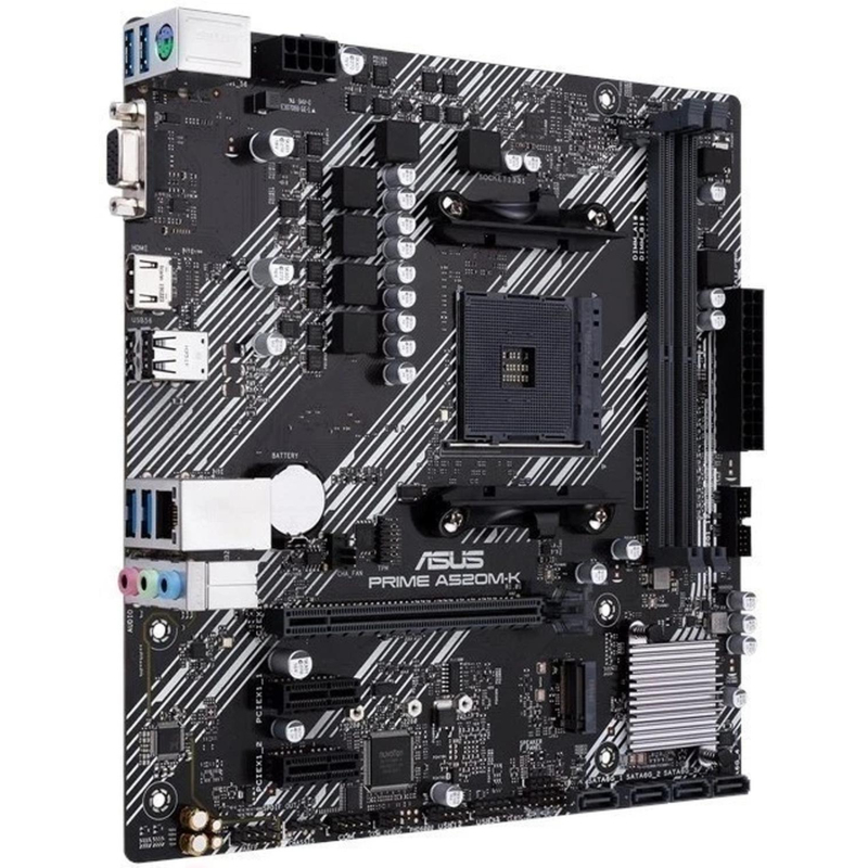 Материнская плата Asus PRIME A520M-K Soc-AM4 AMD 2xDDR4 mATX - фото 4