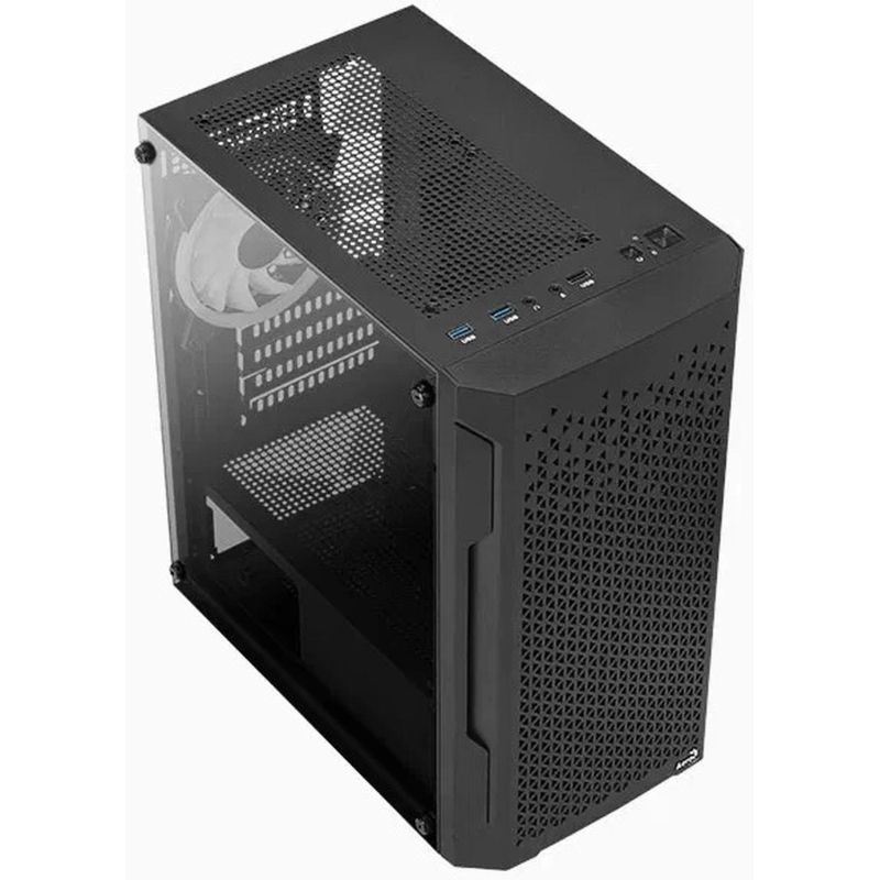 Корпус Aerocool Trinity Mini-G-BK v2 чер.безБП mATX 6x120mm - фото 3