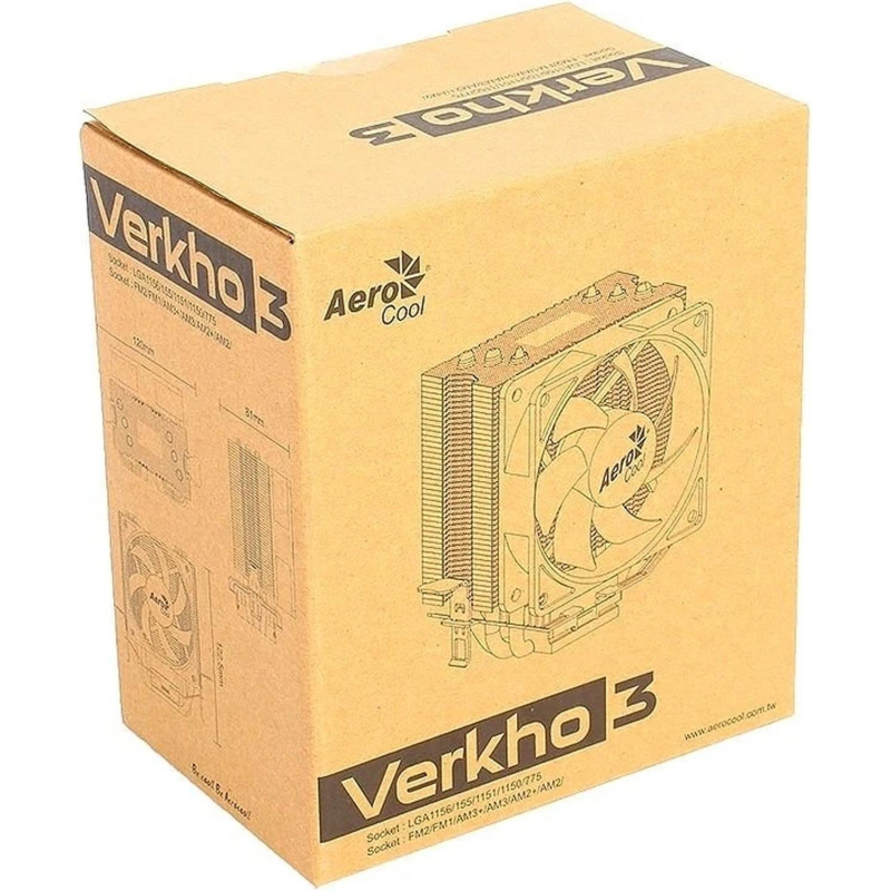 Кулер Aerocool Verkho 3 Soc-AM5/AM4/1200/1700/1851чер - фото 5
