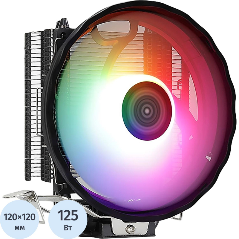 Кулер Aerocool Rave 3 ARGB Soc-AM5/AM4/1200/1700/1851чер/бел - фото 1