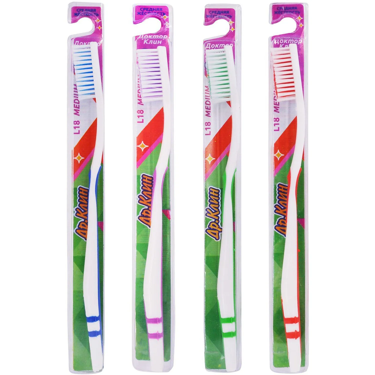 Зубная щетка Доктор Клин L18 Медиум (для взрослых) в ассортименте - фото 2