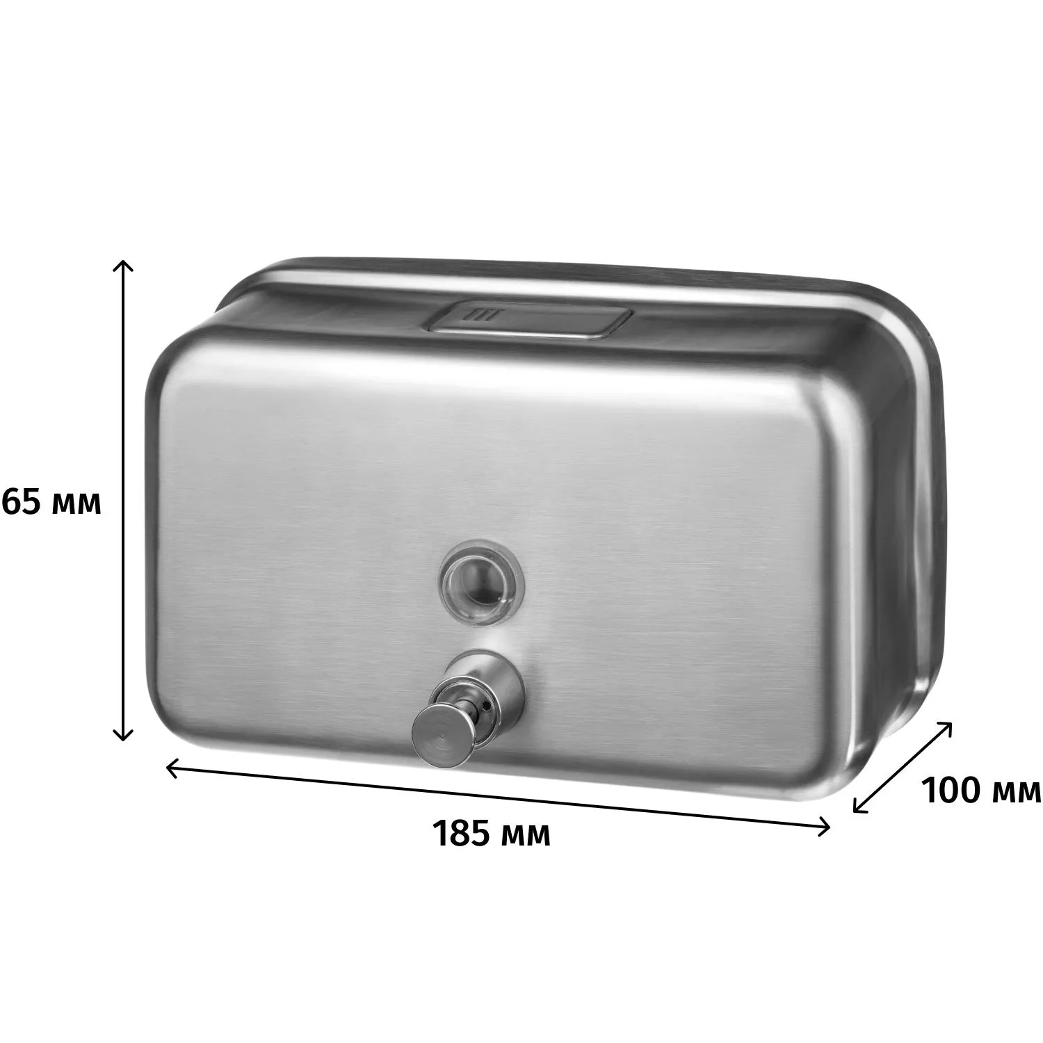 Дозатор для жидкого мыла Luscan Professional горизонт 1200мл металл - фото 2