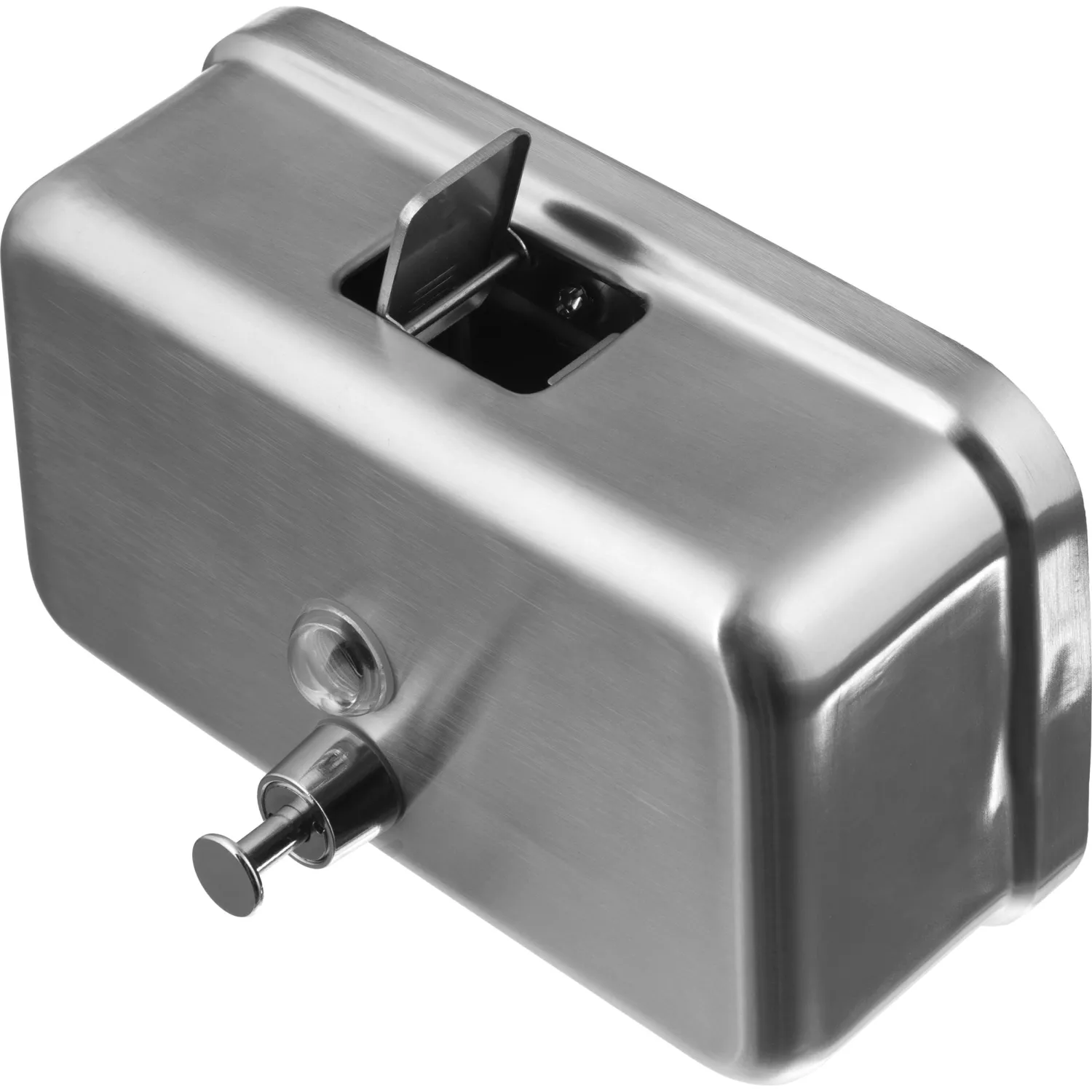 Дозатор для жидкого мыла Luscan Professional горизонт 1200мл металл - фото 3