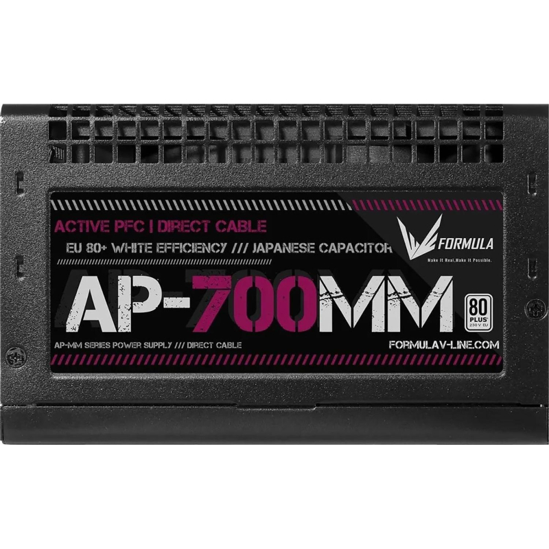 Блок питания Formula (AP-700ММ)ATX 80+(20+4pin)APFC 120/fan 6xSATA RTL бел - фото 3