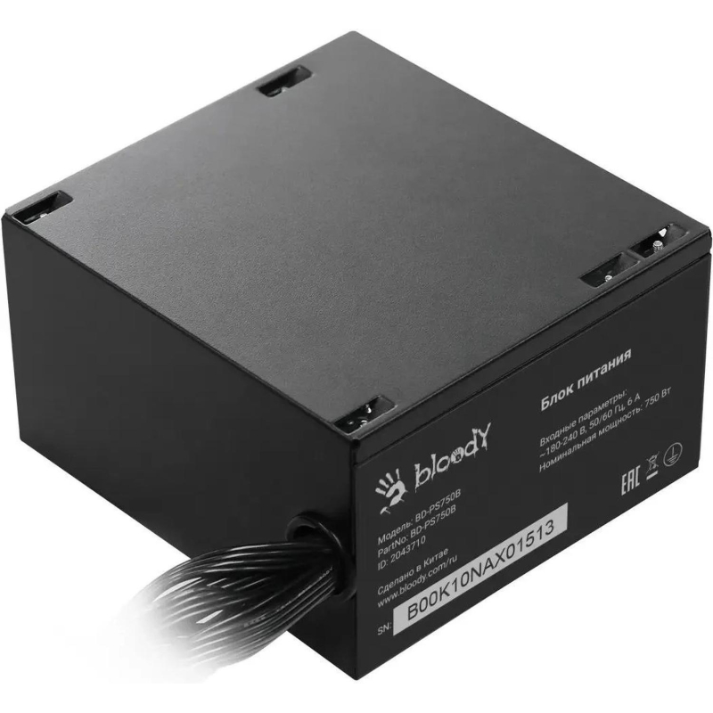 Блок питания Bloody (BD-PS750B)ATX 80+(20+4pin)APFC 120/fan 6xSATA RTL - фото 3