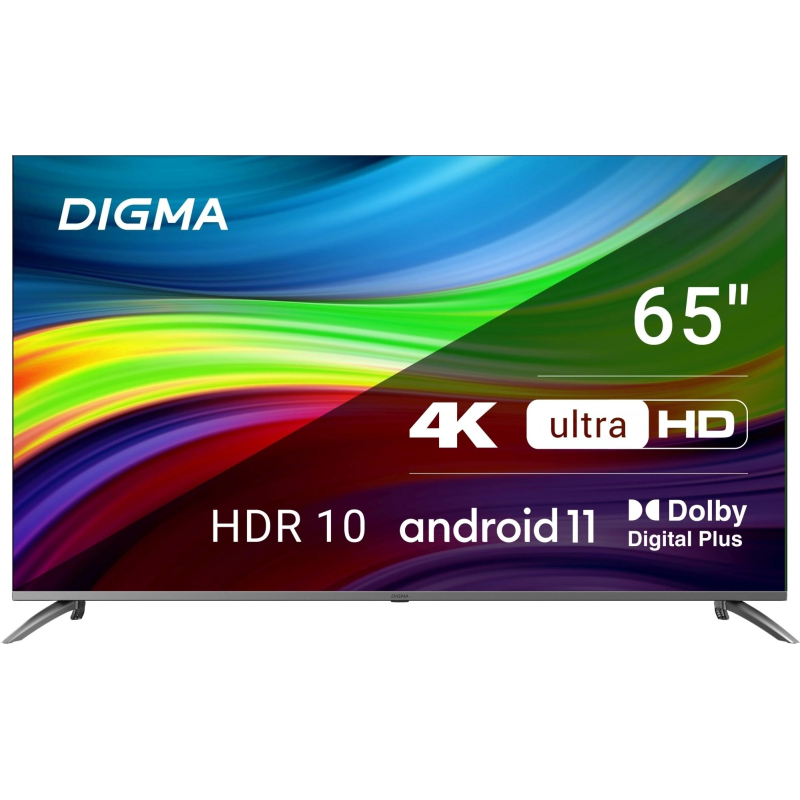 Телевизор Digma DM-LED65UBB41, смарт (Android TV) - фото 1