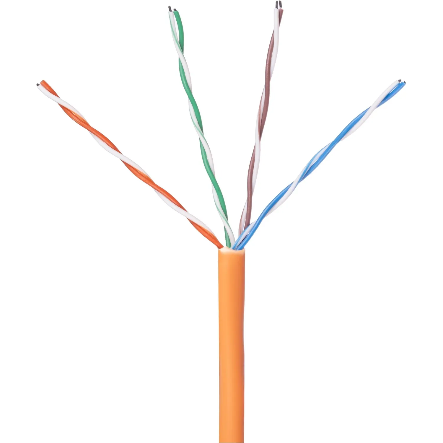 Кабель BigTech BT-CECR-015 CCA UTP 4 пары, кат.5e AWG24 LSZH 305м оранж - фото 1