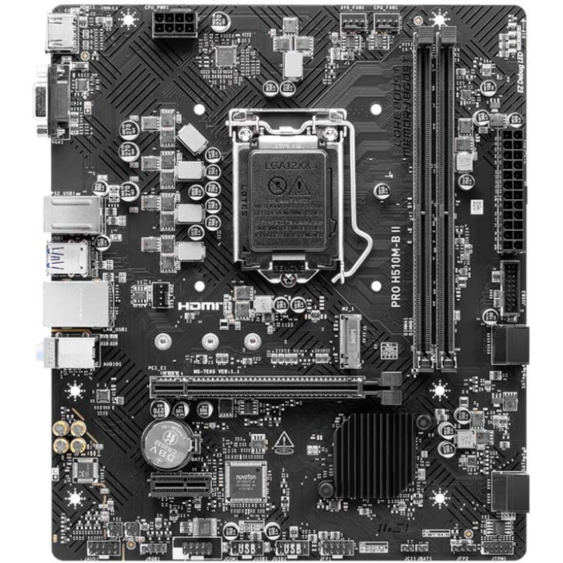 Материнская плата MSI PRO H510M-B II (10Gen only) s1200 Intel 2xDDR4 mATX - фото 3