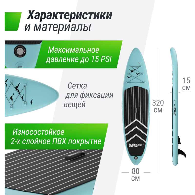 Сапборд SUP-борд UNIXline Night Jungle 320 cм SUPUNJ32 - фото 8
