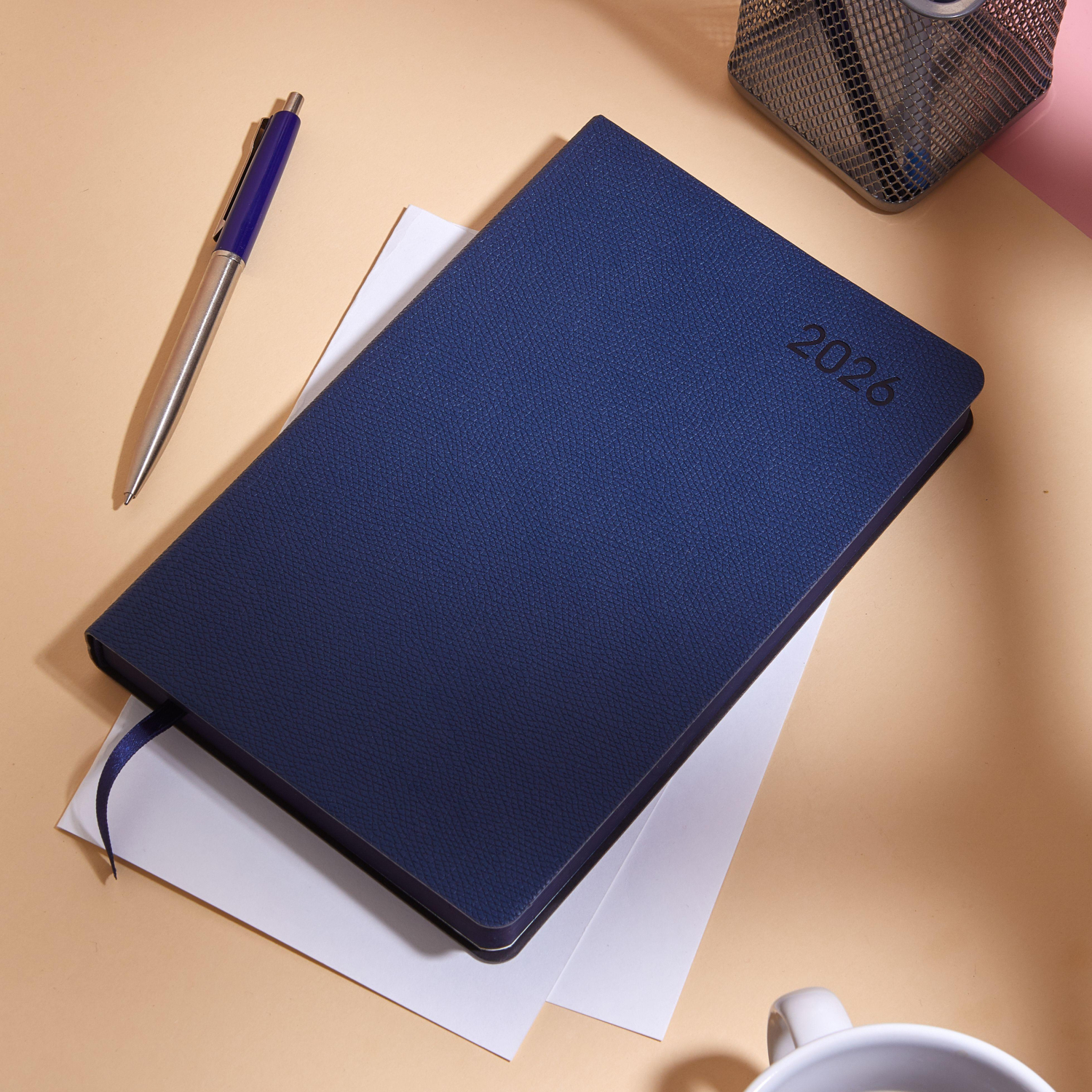 Ежедневник датированный 2026 Attache А5 168л 138x213мм иск.кожа темно-синий - фото 18