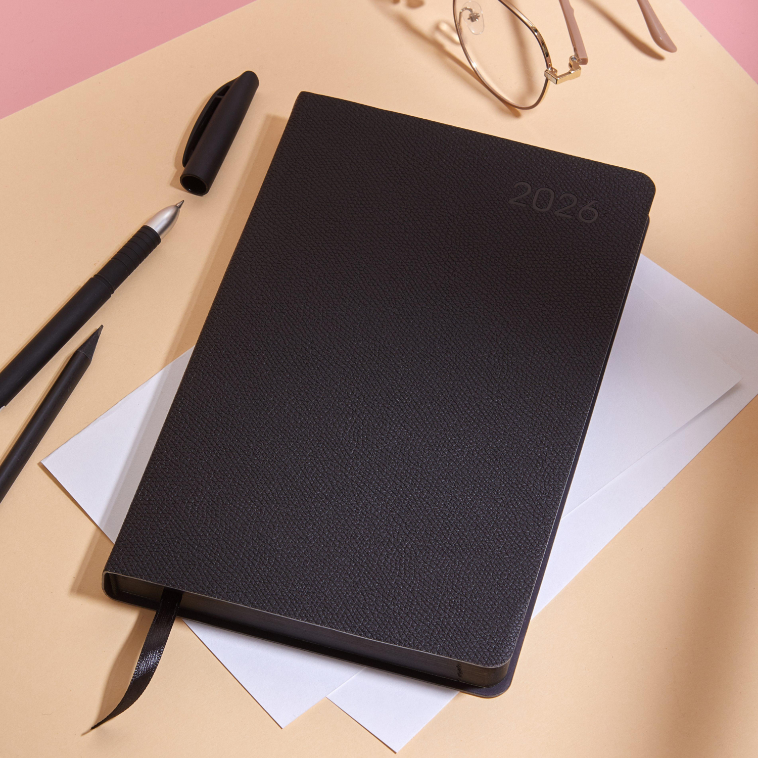 Ежедневник датированный 2026 Attache А5, 168л, 138x213мм, иск. кожа, черный - фото 18