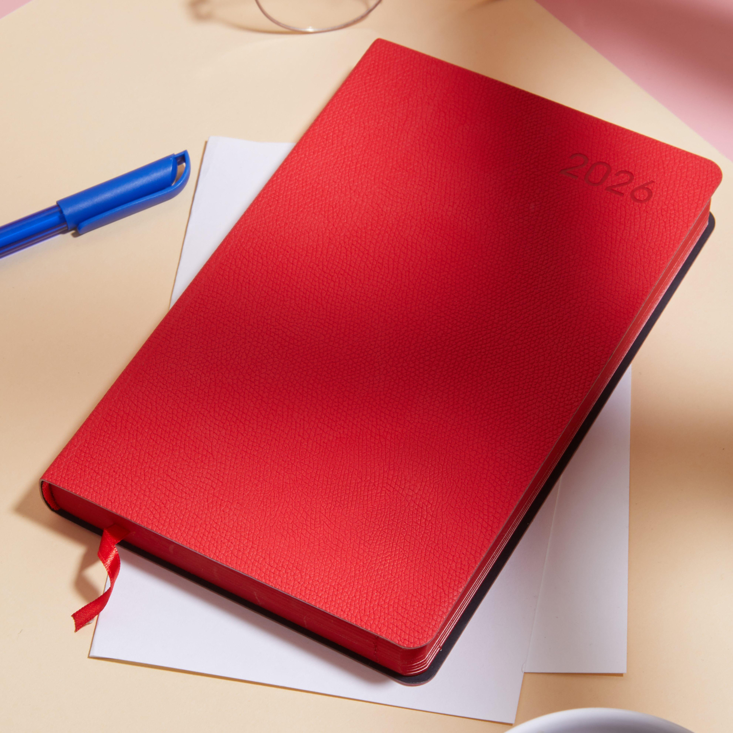 Ежедневник датированный 2026 Attache А5, 168л, 138x213мм, иск.кожа, красный - фото 18