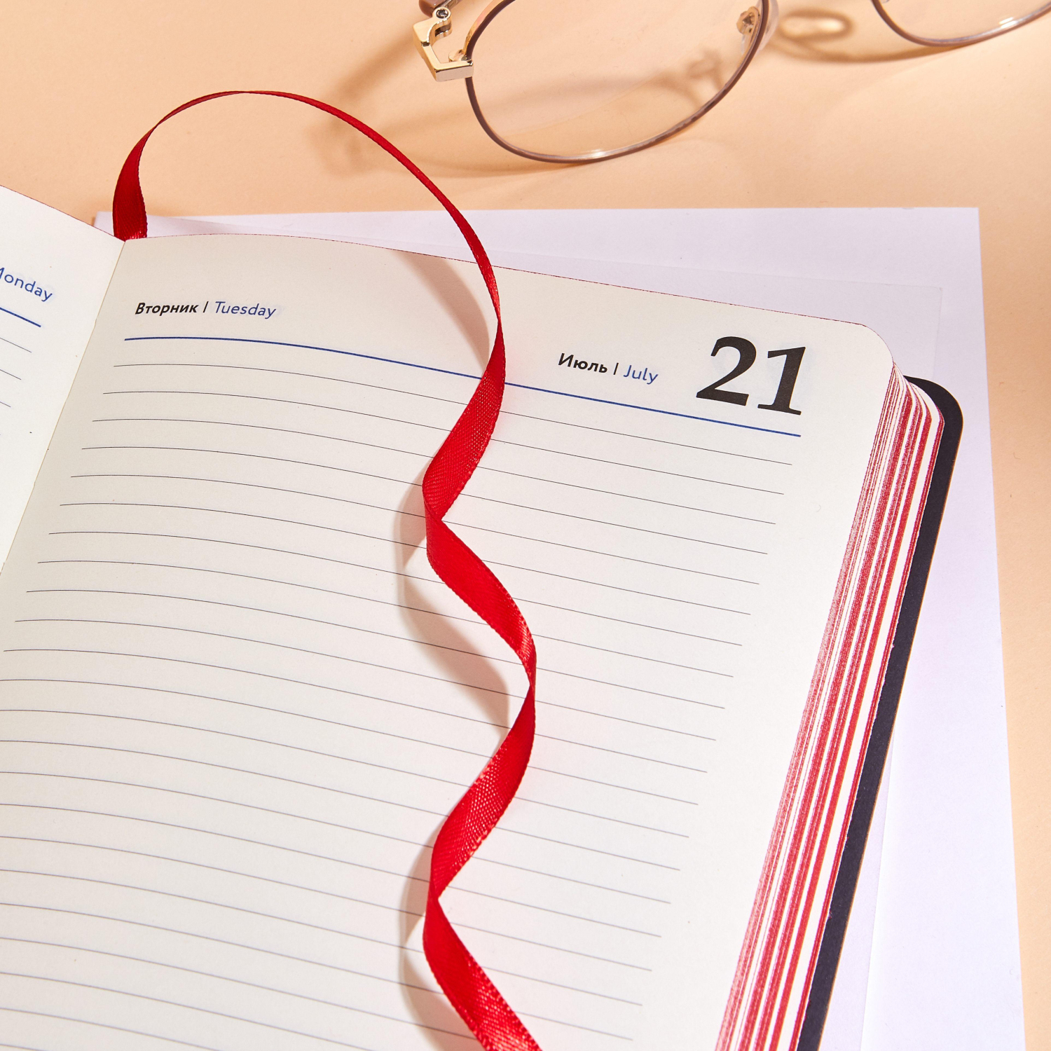 Ежедневник датированный 2026 Attache А5, 168л, 138x213мм, иск.кожа, красный - фото 19