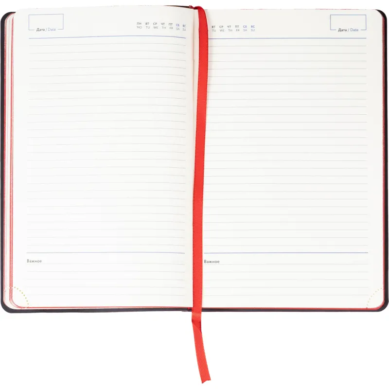 Ежедневник недатированный Attache А5, 160л, 138x213мм иск. кожа, красный - фото 15