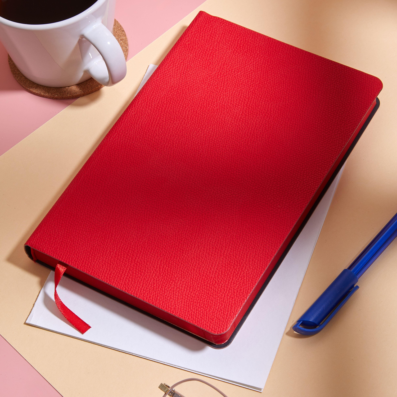 Ежедневник недатированный Attache А5, 160л, 138x213мм иск. кожа, красный - фото 17