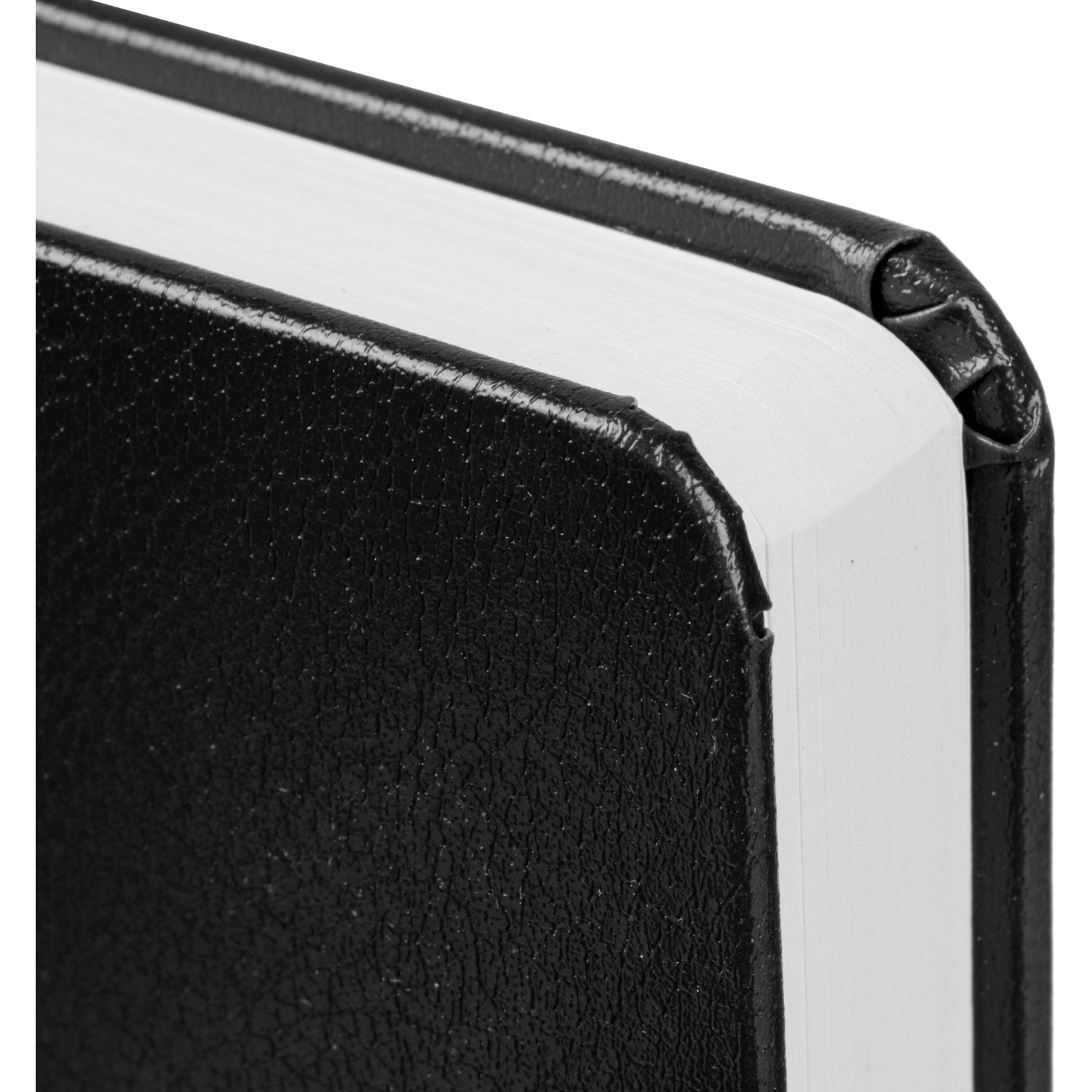 Ежедневник недатированный Attache А5, 160л, 138x213 мм балакрон, черный - фото 3