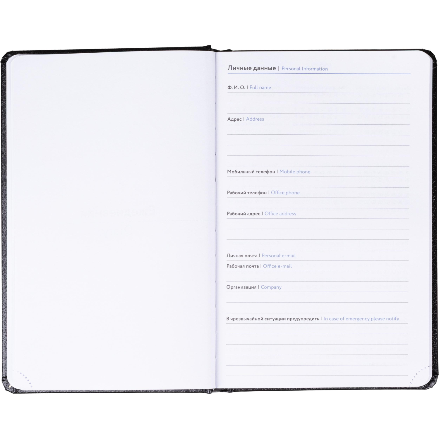 Ежедневник недатированный Attache А5, 160л, 138x213 мм балакрон, черный - фото 7