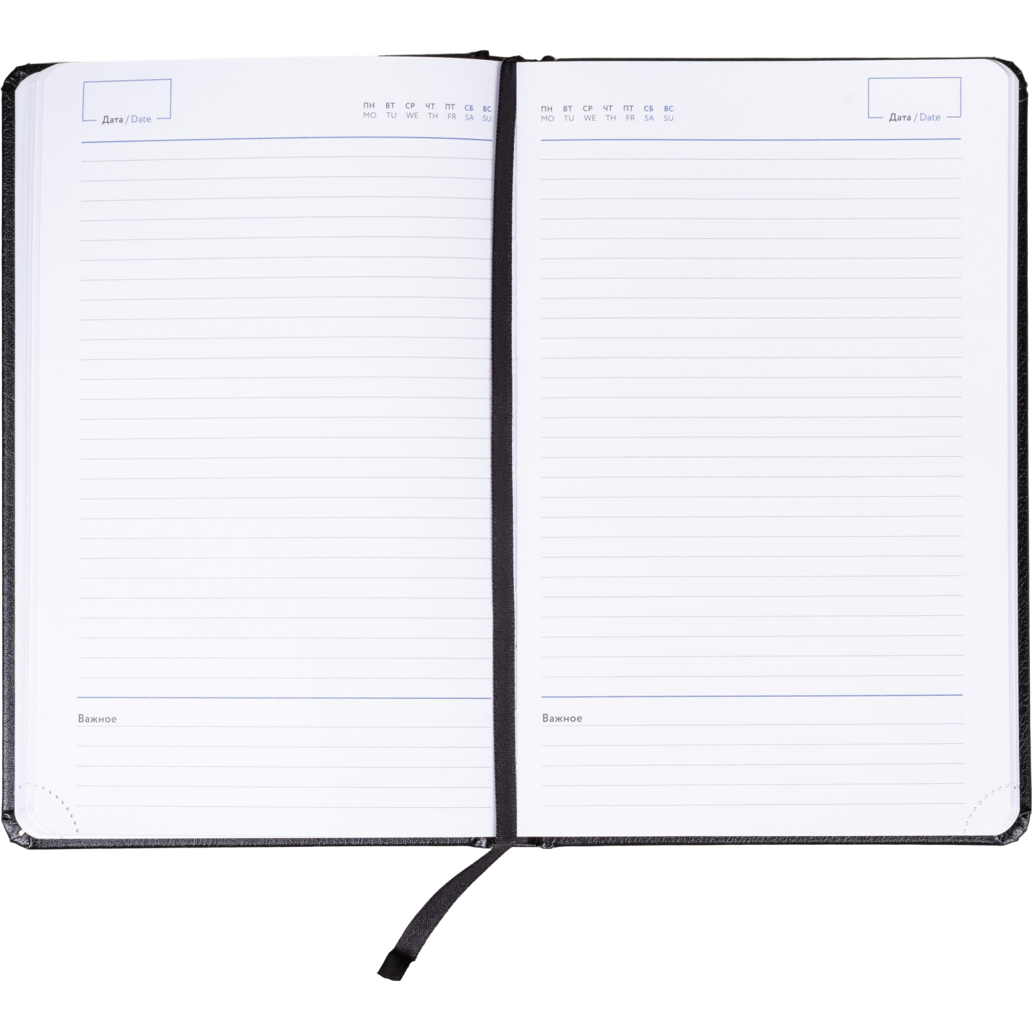 Ежедневник недатированный Attache А5, 160л, 138x213 мм балакрон, черный - фото 16