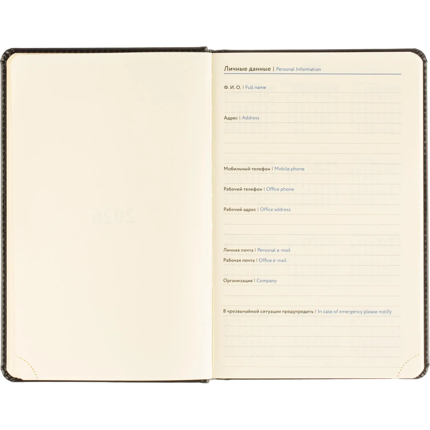 Ежедневник датированный 2026 Attache А5, 168л, 138x213мм, под кожу, черный - фото 8