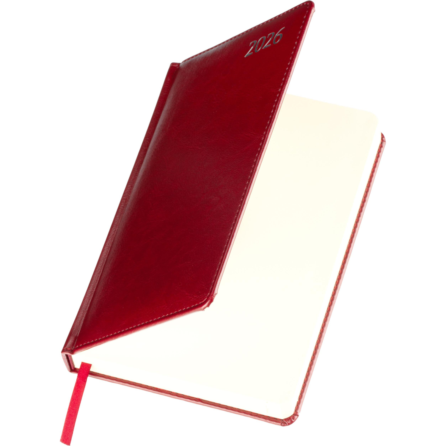 Ежедневник датированный 2026 Attache А5, 168л, 138x213мм, под кожу бордовый - фото 5