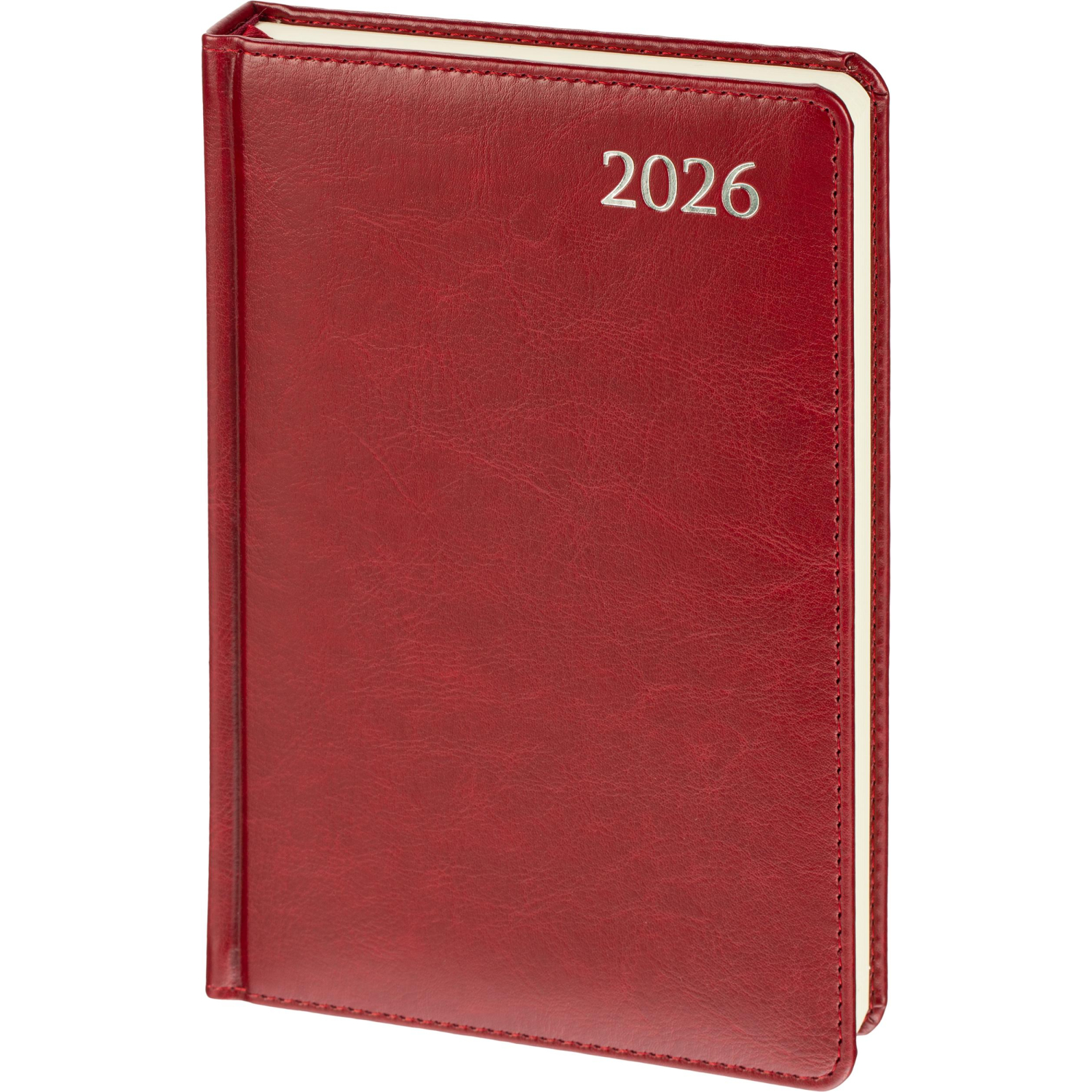 Ежедневник датированный 2026 Attache А5, 168л, 138x213мм, под кожу бордовый - фото 18