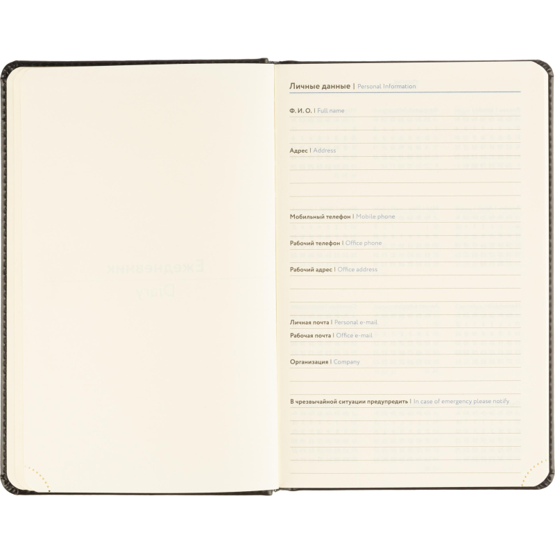 Ежедневник недатированный Attache А5, 160л, 138x213мм под кожу, черный - фото 9